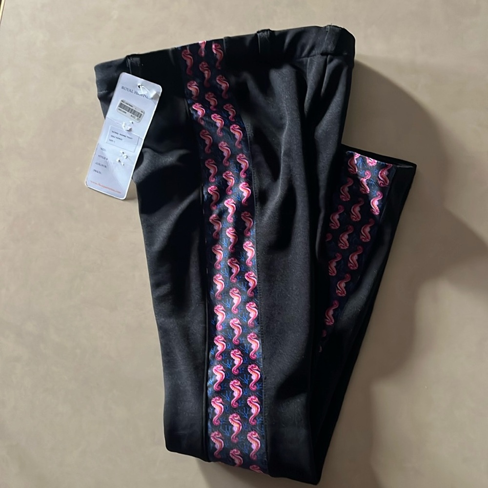 NWT Royal Highness Seahorse Riding Tights Girls Large